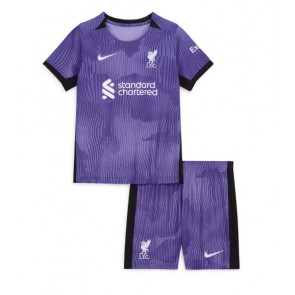 Liverpool Tredje trøje Børn 2023-24 Kort ærmer (+ korte bukser)